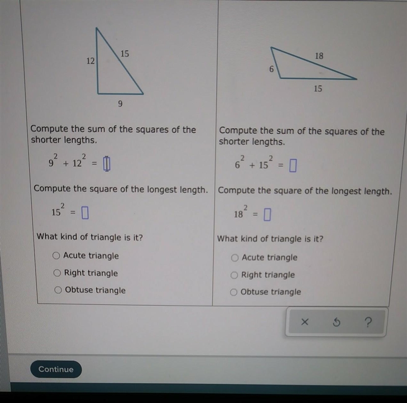 HELPP HELP HELP PLS !!! Below are two triangles with their side lengths shown. Answer-example-1