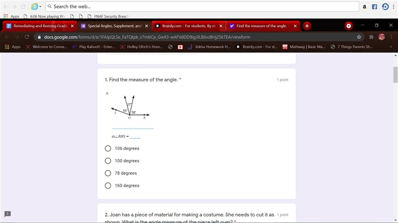 Find the measure of the angle.-example-1