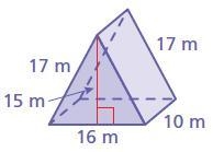 Find the surface area of the prism. The surface area is square meters.-example-1