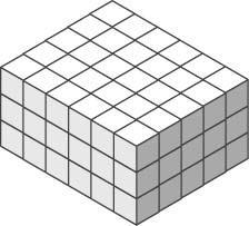 A rectangular prism made of inch cubes is shown. Drag and drop the correct numbers-example-1