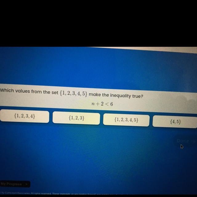 Which values from the set {1,2,3,4,5} make the inequality true?-example-1