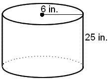 How much paper will be needed to cover the cylinder shown? A. 113.04 in2 B. 942 in-example-1