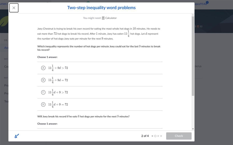 Two Step Inequality Math problems-example-1