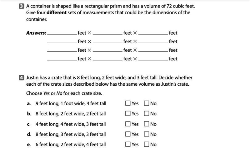 A container is shaped like a rectangular prism and has a volume of 72 cubic feet. Give-example-1