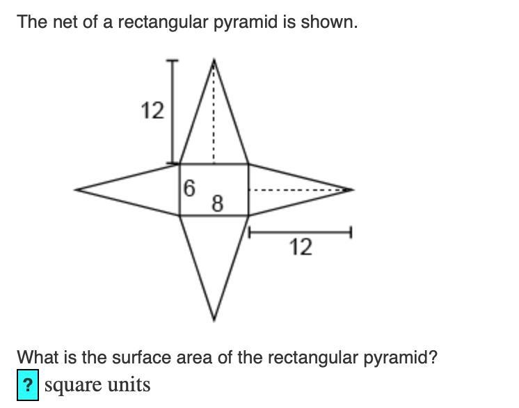 The net of a rectangular pyramid is shown.-example-1