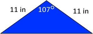 Name the following triangle: A. equilateral and right B. isosceles and obtuse C. isosceles-example-1