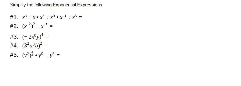 Simplify the following Exponential Expressions-example-1