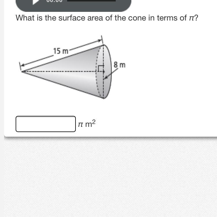 What is the surface area of the cone in terms of pi?-example-1