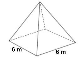 Some of the dimensions of a square pyramid are shown in the diagram. The height of-example-1