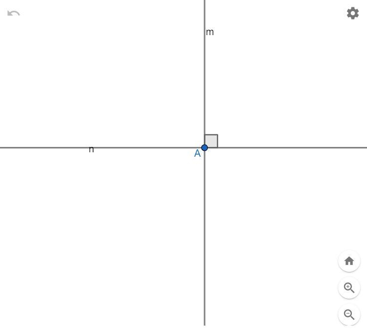 Lines m and n are perpendicular. Rotating a point D 180 degrees using center A has-example-1