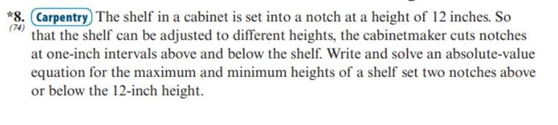 I need help, we are on lesson 74, called "Solving Absolute-Value equations&quot-example-1