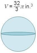 Which sphere has a radius of 4 in.?-example-2