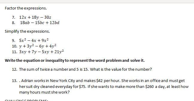 Solve 7 through 13. No Links. Show your work. Pls, answer Asap.-example-1