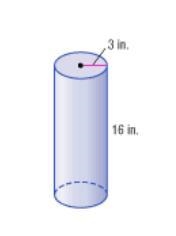 Find the volume of the cylinder. Use pi-example-1