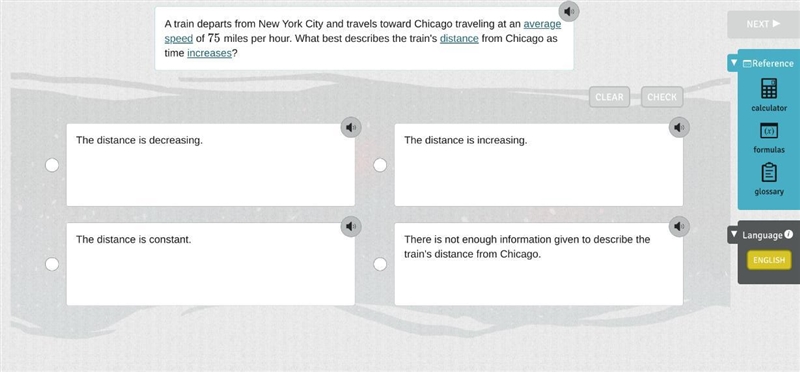 A train departs from New York City and travels toward Chicago traveling at an average-example-1