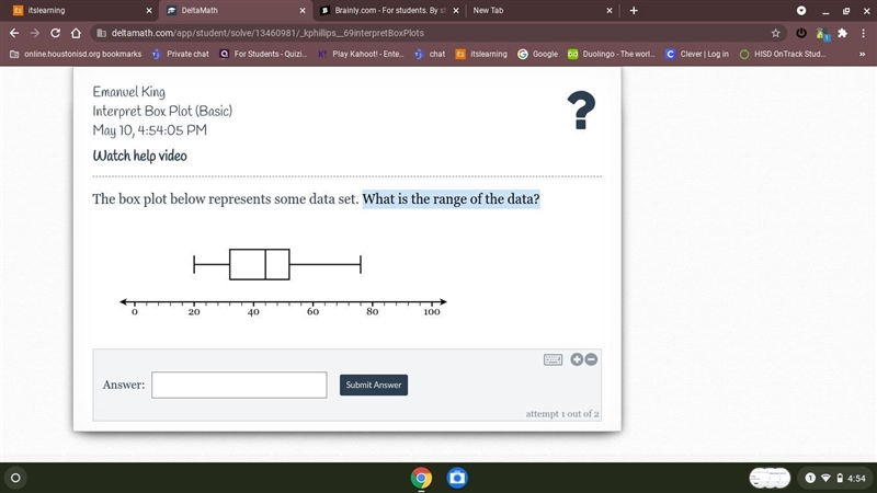 Pls help omg .What is the range of the data?-example-1