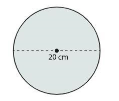 What is the approximate area of the circle, in square centimeters? Use 3.14 for pi-example-1