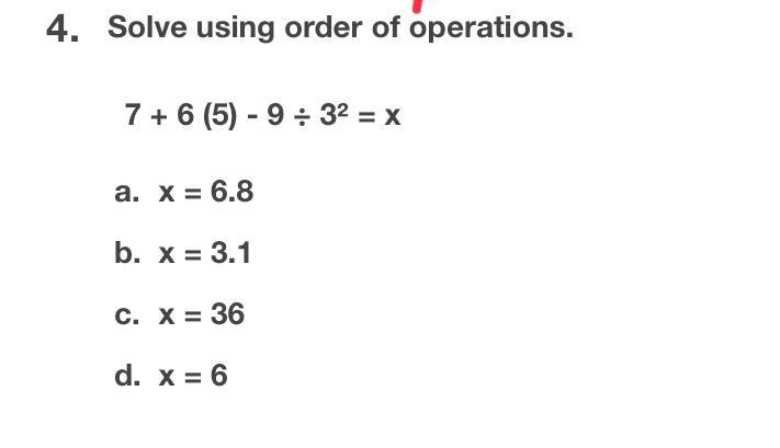 PLEASE ANSWER USING ORDER OF OPERATIONS-example-1