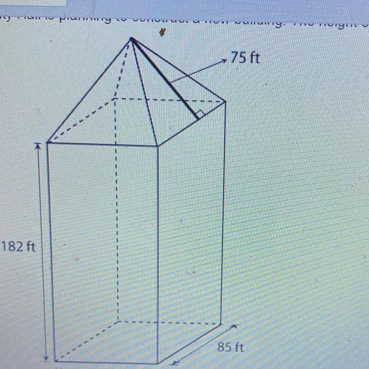 City Hall is planning to construct a new building. The height of each of each triangular-example-1