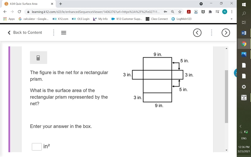 The figure is the net for a rectangular prism. What is the surface area of the rectangular-example-1