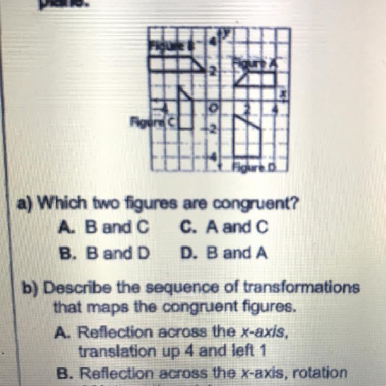 Consider the figures on the coordinate plane. Figure 41 Figure A -2 o Figura 2 Figure-example-1