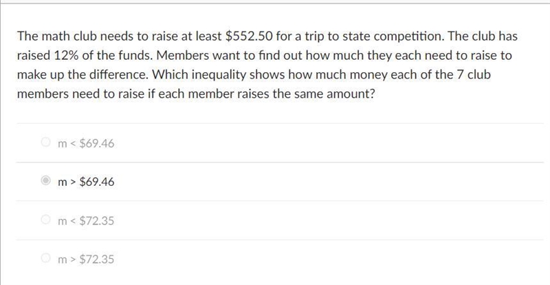 The math club needs to raise more than $552.50 for a trip to the state competition-example-1