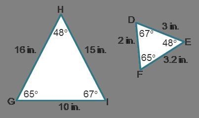 Consider the triangles. What can be concluded about these triangles? Check all that-example-1