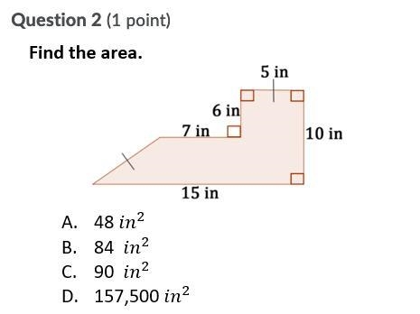 50 points find the area-example-1