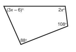 Help pls The interior angles formed by the sides of a quadrilateral have measures-example-1