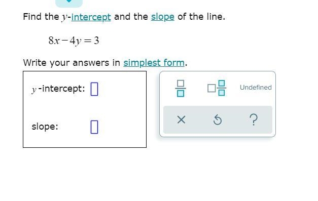 Pls tell me the slope and y-intercept-example-1