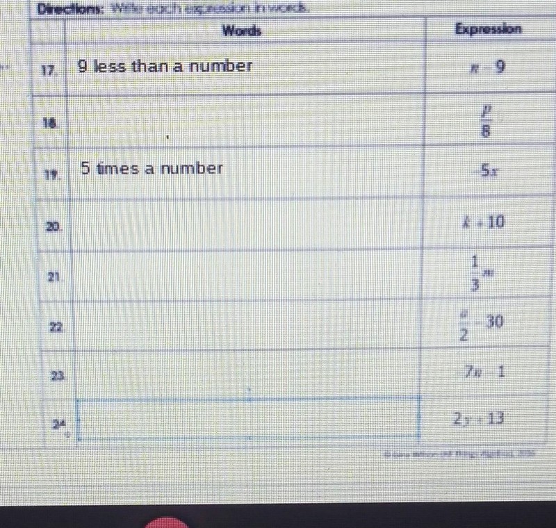 (THIS IS 6TH GRADE MATH) PLEASE HELP WHATS THE WORD FORM FOR THESE?!​-example-1