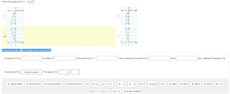 Compare the graph of f to the graph of the parent function-example-1