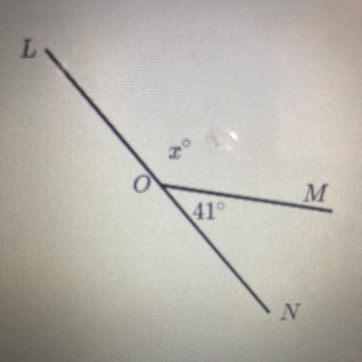 What is the measure of Zx? Angles are not necessarily drawn to scale. L 20 M 41° N-example-1