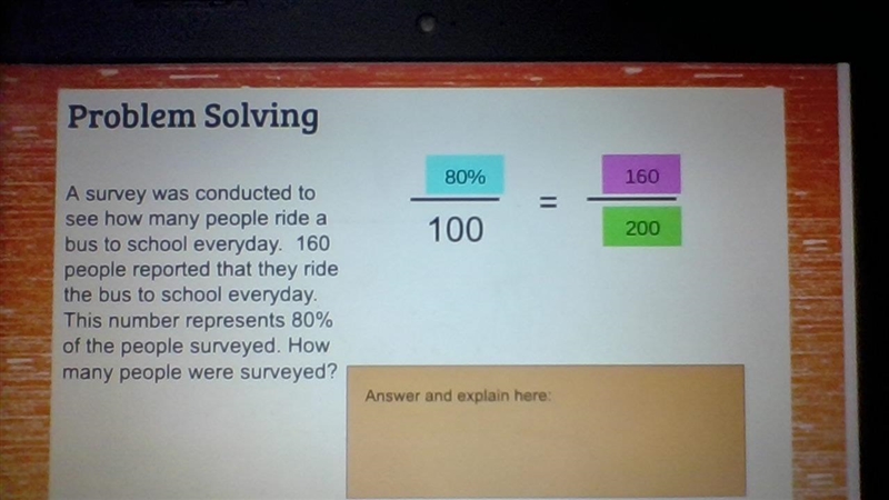 How would i explain how i got my answer (my answer was 200, all the other numbers-example-1