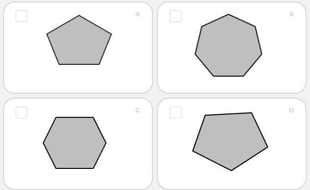 Which of the following show a cross section of the pentagonal prism shown on the right-example-2