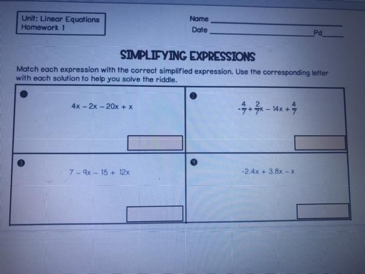 Please help me with these it’s due TODAY!!!!! ( This is Simplifying expressions in-example-1