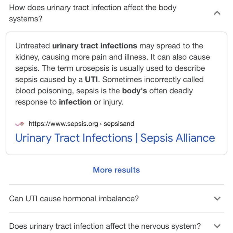 How does the urinary tract infection affect the endocrine system?-example-1