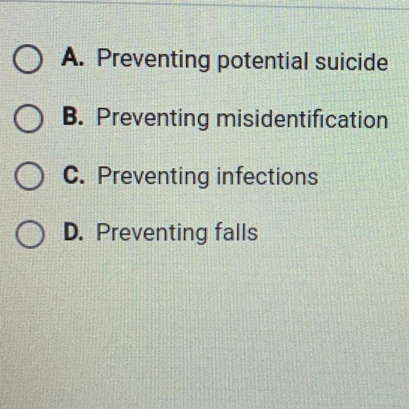 Which National Patient Safety Goal (NPSG) does a nurse try to meet when she checks-example-1