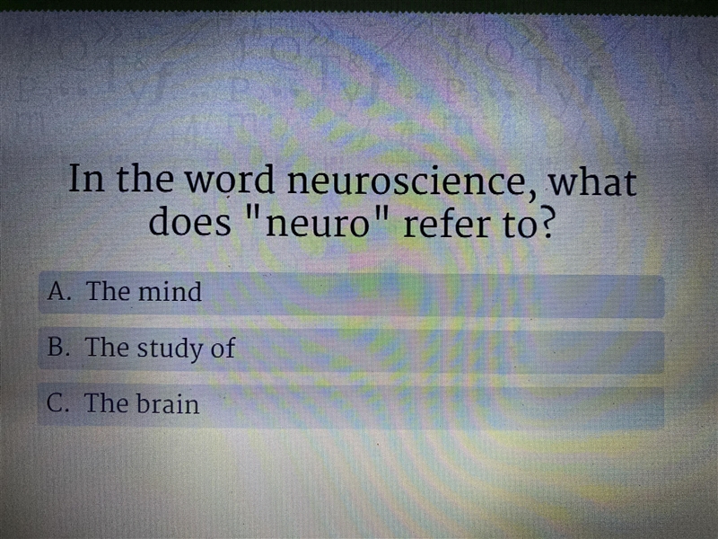 In the word neuroscience, what does “neuro” refer to?-example-1