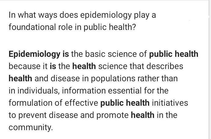 Ways might epidemiologists assist in keeping the public safe from disease?-example-1