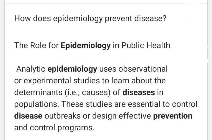 Ways might epidemiologists assist in keeping the public safe from disease?-example-2