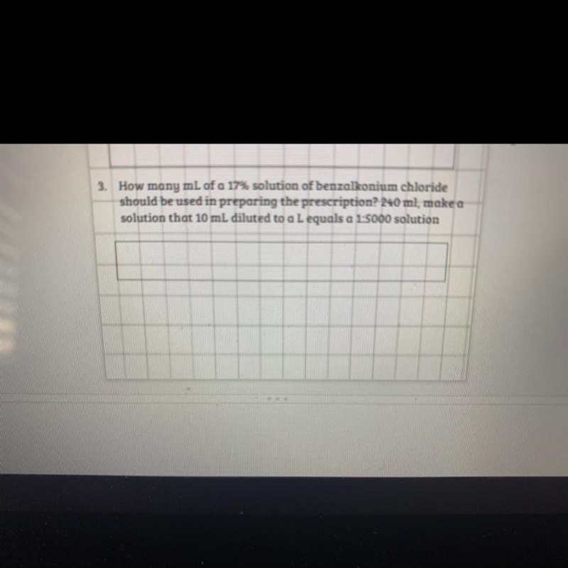 How many mL of a 17% solution of benzalkomium chloride should be used in preparing-example-1