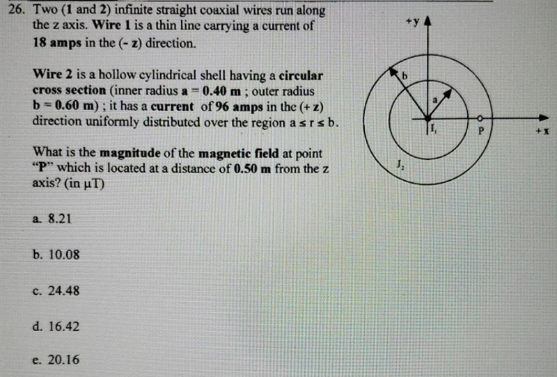 Calculate the magnetic field at point P in the image below.-example-1