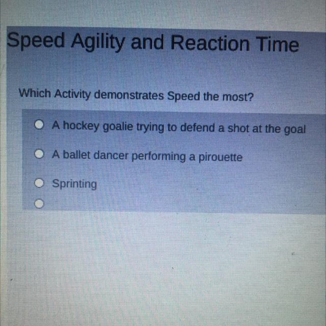 Which activities demonstrate speed the most?-example-1