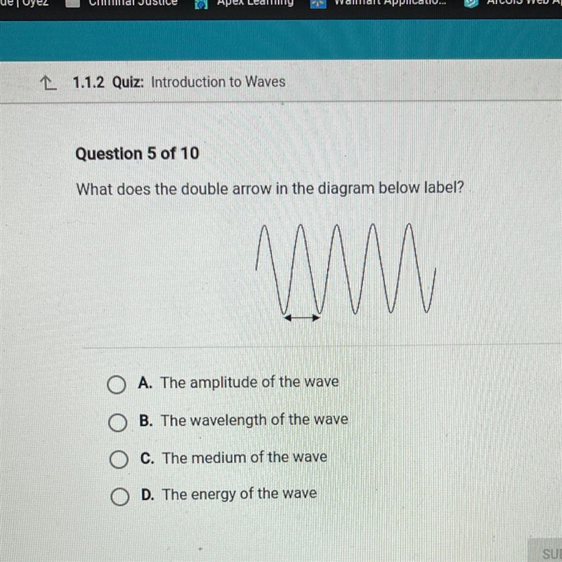 What does the double arrow in the diagram below label? ( click photo)-example-1