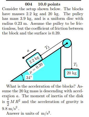 PHYSICS HELP PLEASE HELP ITS ABOUT ATWOOD MACHINES-example-1