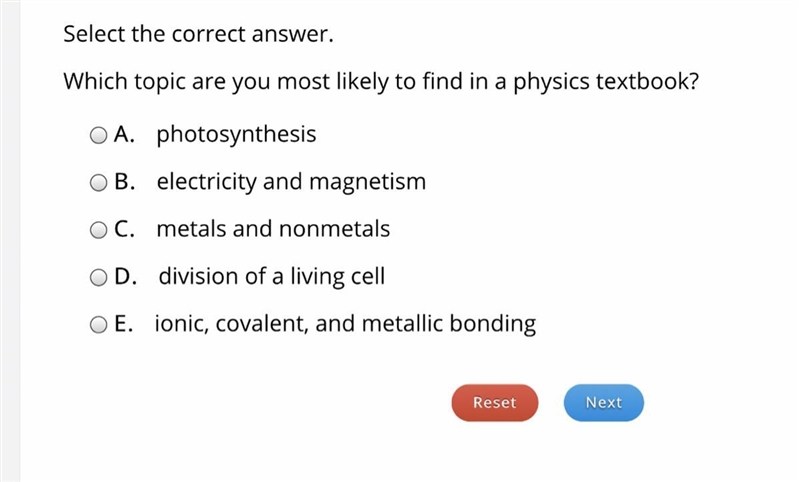 Which topic are you most likely to find in a physics textbook?-example-1