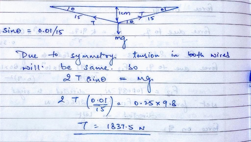 Telephone and electrical lines are allowed to sag between poles so that the tension-example-1