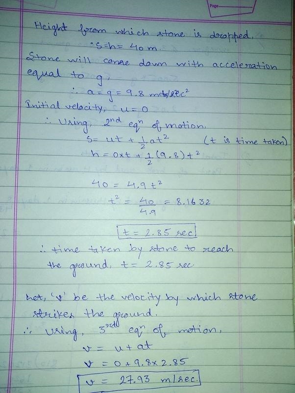 A stone 40.5 m high is dropped. How long does it take for the stone to fall?-example-1