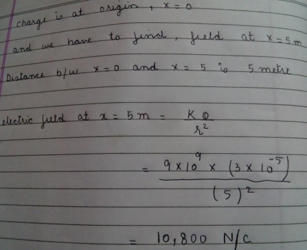 -3 *10^-5 c Point charge placed at the origin of the coordinates Calculate the electric-example-1